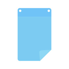 Vector blank white paper with folded corner. 