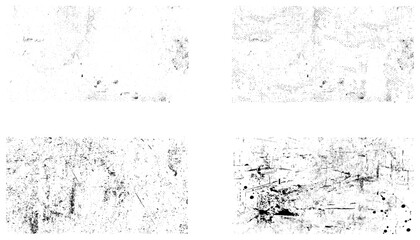 Collection of urban grungy textures.  Crackle line and scratch on concrete and stone surface. Abstract vector background in black and white color.