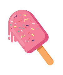 summer popsicles isolated illustration