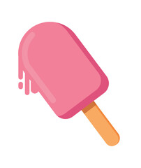 summer popsicles isolated illustration