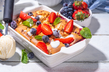 Sweet summer berry cobbler pie