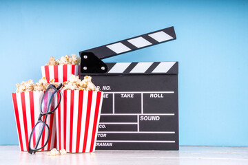 Cinema, film and movie night watching concept