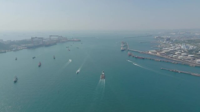 Aerial video of Ulsan Bridge
