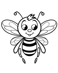 Bee Coloring Page, Ai generative