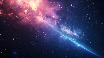  galaxy wallpaper with pink and blue stars in the background, in the style of dreamy atmosphere