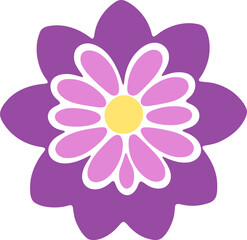 Simple flower symbol flat illustration. Flower shape decorative design elements