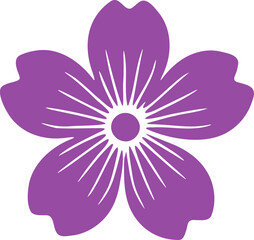 Simple flower symbol flat illustration. Flower shape decorative design elements