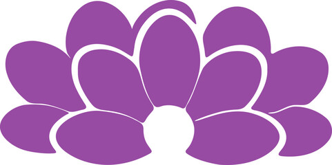 Simple flower symbol flat illustration. Flower shape decorative design elements