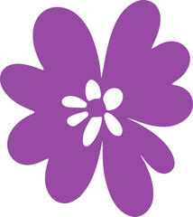Simple flower symbol flat illustration. Flower shape decorative design elements