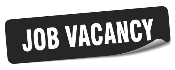 job vacancy sticker. job vacancy label