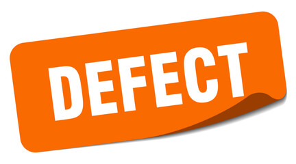defect sticker. defect label