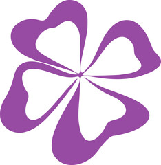 Simple flower symbol flat illustration. Flower shape decorative design elements