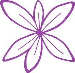 Simple flower symbol flat illustration. Flower shape decorative design elements