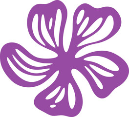 Simple flower symbol flat illustration. Flower shape decorative design elements