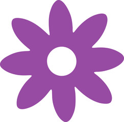 Simple flower symbol flat illustration. Flower shape decorative design elements