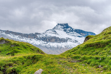 Steghorn 3,146 m., a mountain of the Bernese Alps, located on the border between the Swiss cantons...