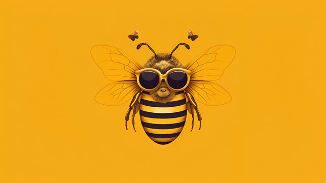 Bee Design, Desktop Wallpaper Size, Ai generative