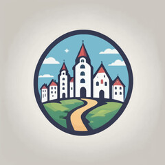 Fototapeta premium Town Logo EPS Format Design