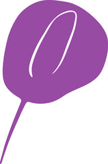 Simple flower symbol flat illustration. Flower shape decorative design elements