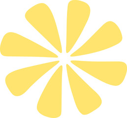 Simple flower symbol flat illustration. Flower shape decorative design elements