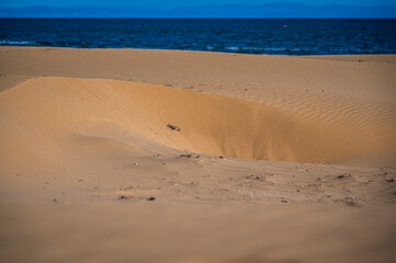 The wild beach of Lignano Sabbiadoro Dune coasts before the arrival of tourists.