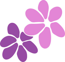 Simple flower symbol flat illustration. Flower shape decorative design elements