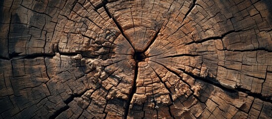 Old tree stump with wood background texture.