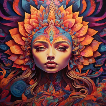 Psychedelic Reverie: Journey into the Kaleidoscopic Realm of DMT Art Style