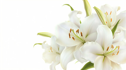 Obraz na płótnie Canvas White lily flowers