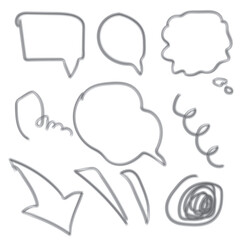 set of speech bubbles