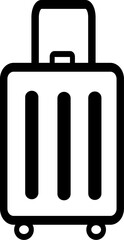 Travel bag icon, luggage line icon. Replaceable vector design.