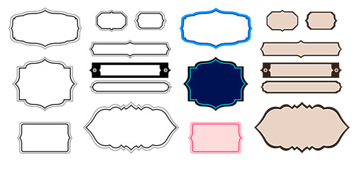 Obraz premium simple artistic title decoration. The title element. Book cover. Book title frame decoration.