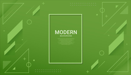 Abstract gradient geometric shape green lines background wallpaper