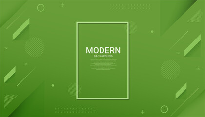 Abstract gradient geometric shape green lines background wallpaper