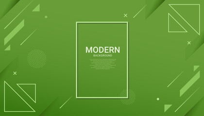 Abstract gradient geometric shape green lines background wallpaper