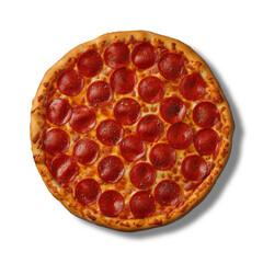 pepperoni tasty pizza isolated