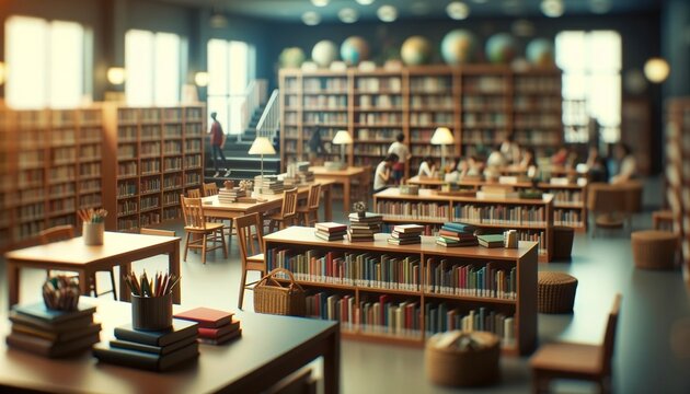 Interior De Biblioteca Con Muchos Libros Y Grandes Estantes De Pared Con  Libros, Ai Generativo Fotos, retratos, imágenes y fotografía de archivo  libres de derecho. Image 198764761