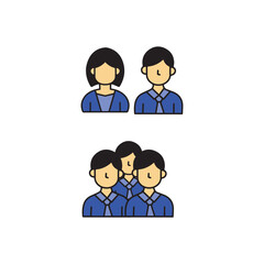 Obraz na płótnie Canvas People avatar profile icons. Male and female faces. Men and women portraits. 