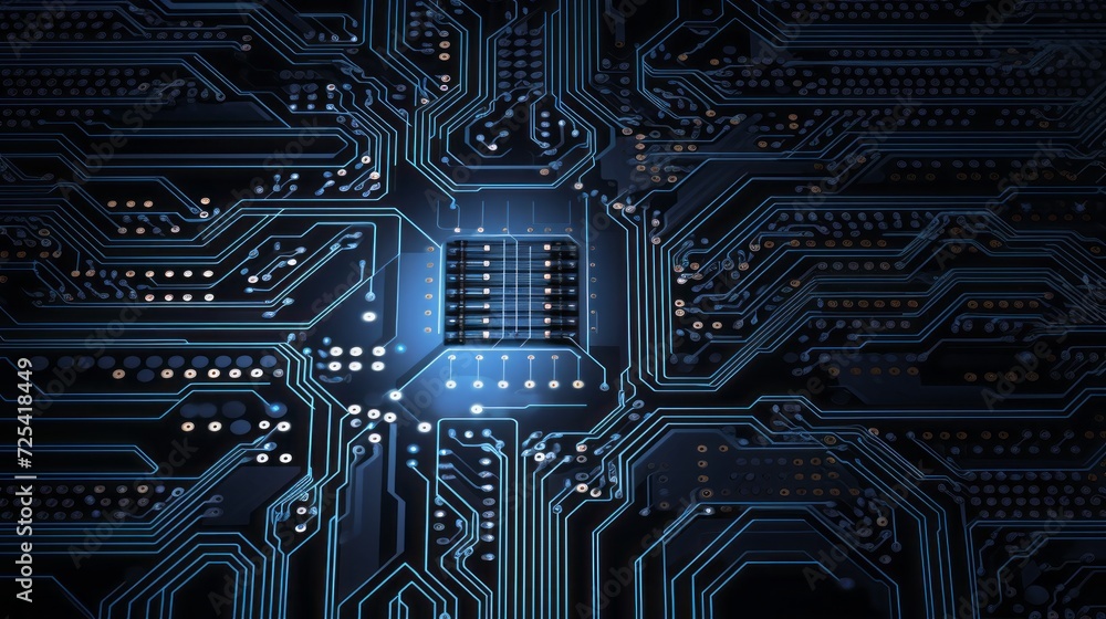 Poster complexity unveiled: seamless technology motherboard microcircuit pattern