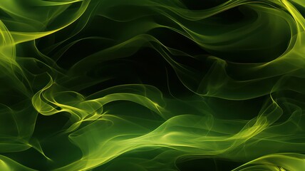 Fototapeta na wymiar Abstract green and yellow smoke on black background. cloud, a soft Smoke cloudy wave texture background. 