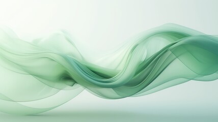 Abstract green and white smoke on white background. cloud, a soft Smoke cloudy wave texture background.	