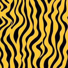 Seamless pattern with tiger stripes. Abstract animal print.