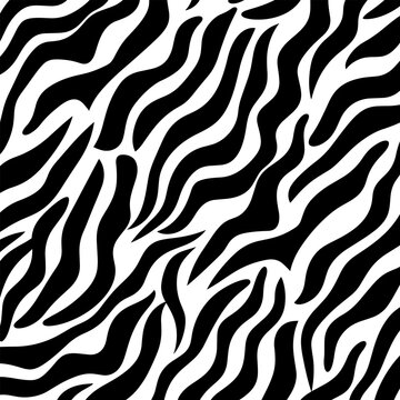 Seamless pattern with tiger stripes. Abstract animal print.