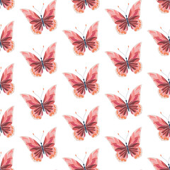 Seamless pattern with butterflies, background with butterfly pattern.
