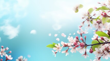 Obraz na płótnie Canvas Spring flowers background with bokeh effect. Beautiful nature scene.