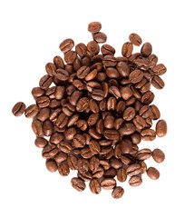 Coffee beans on a transparent background