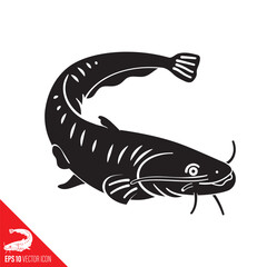 Catfish vector glyph icon