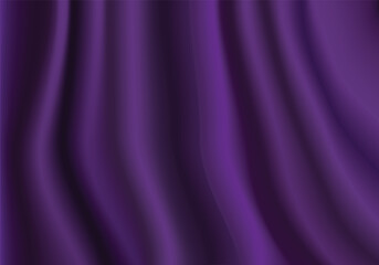 Abstract vector background luxury purple cloth or liquid wave Abstract or purple fabric texture background. Cloth soft wave. Creases of satin, silk, and cotton. Use for flag. illustration EPS 10.