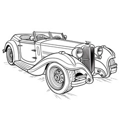 Beautiful Rolls Royce Car Coloring Page