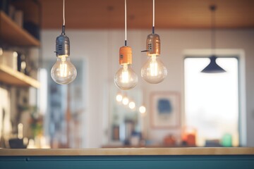 Obraz premium light bulbs controlled by a smart home hub